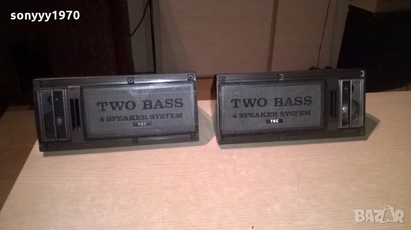 tec 2x100w-2бр тонколони-28х15х13см-внос швеицария, снимка 1