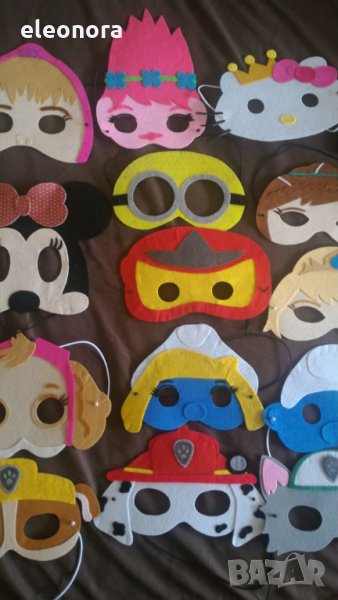 Ръчно изработени маски на анимационни и приказни герои, снимка 1