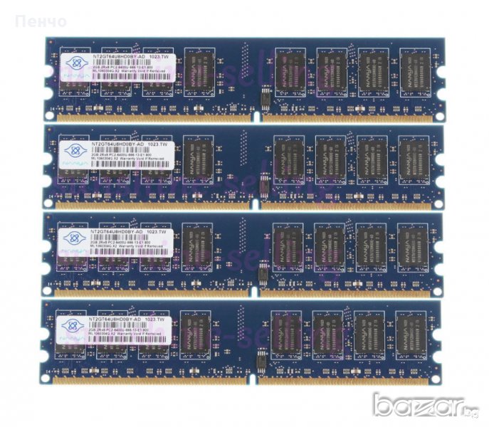 РАМ памет за INTEL процесор 4 GB 2 X 2GB DDR2 800MHz PC Desktop Dimm RAM PC2-6400U, снимка 1