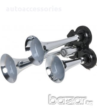 Фанфара /тромба/ с 3 тона 12/24 волта-1945, снимка 1