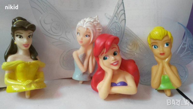 Феи Фея Зън Зън камбанка Tinkerbell Красавицата Белл Бел гумена фигурка за торта и игра, снимка 1