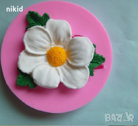 Едро нежно цвете силиконов молд форма декор торта сладки фондан и др. украса, снимка 1
