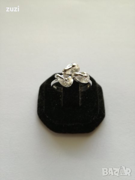 Сребърен пръстен с цирконий - сребро проба 925, снимка 1