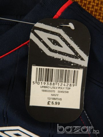 Umbro - нова детска блуза внос от Англия с етикет, снимка 7 - Бебешки блузки - 6154923