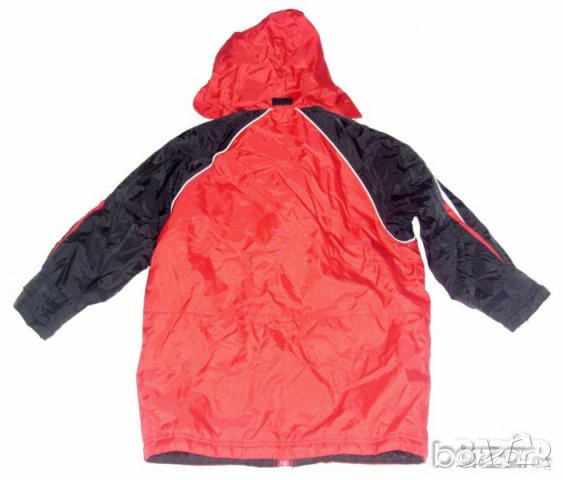 Erima юношеско яке с качулка червено с подплата, снимка 2 - Детски якета и елеци - 21955853