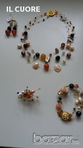 Продавам авторски бижута от истински перли и камъни, снимка 7 - Бижутерийни комплекти - 18414641