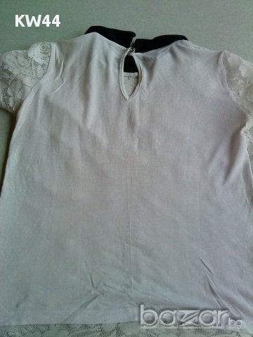 Бяла дантелена блуза, снимка 4 - Тениски - 17895710