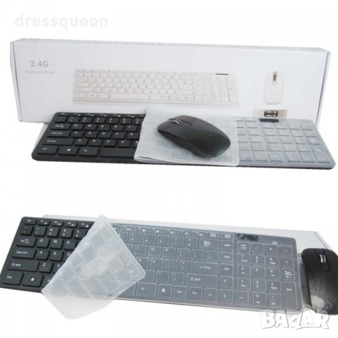 0803 Безжична клавиатура и мишка със силиконово покритие, снимка 3 - За дома - 23449065