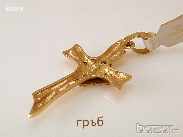 Много красив и стилен Златен кръст -каре- 3.28 грама , снимка 6 - Колиета, медальони, синджири - 13309803