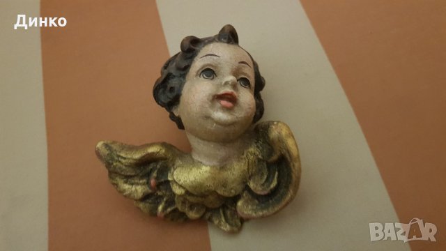 Стара барокова статуйка от дърво ангелче., снимка 4 - Антикварни и старинни предмети - 22028357