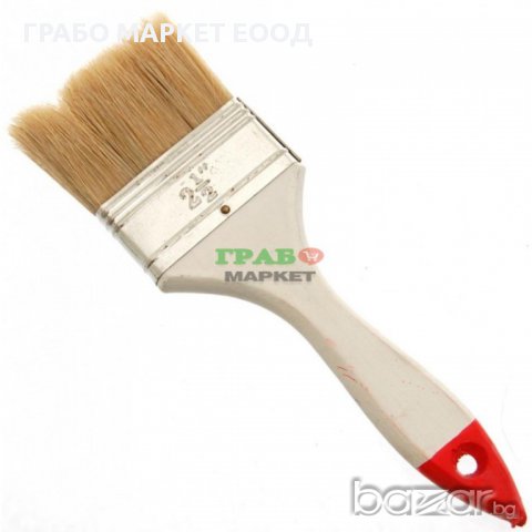 Четка за боядисване с дървена дръжка. Размери - в/д/ш - 20/6.9/1.4см., снимка 1