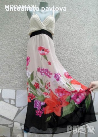 рокля макси на цветя, снимка 2 - Рокли - 24004997