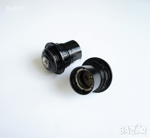 Българска фасунга висяща черна бакелитова с цокъл E27, снимка 1