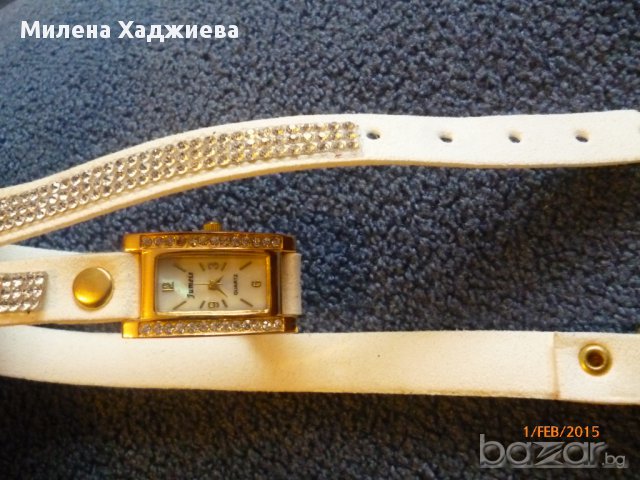 Часовник-гривна, бял, снимка 3 - Дамски - 10145717