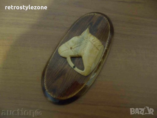 № 748  пано за стена - ръчна изработка от дърво   - размери 22,5 / 11 см елипса, снимка 2 - Други ценни предмети - 22519889