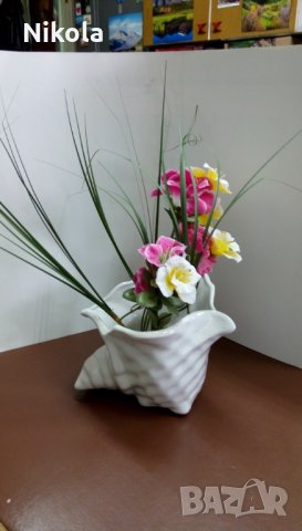 Ваза или декоративна купа с формата на раковина, снимка 3 - Декорация за дома - 24113637