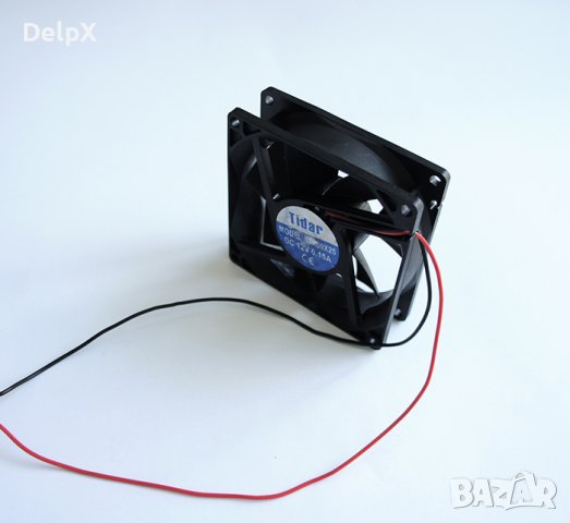 Вентилатор, аксиален, втулка ,12V, 2P, 0,19A, 80х80х25mm, 38m3/h, снимка 1