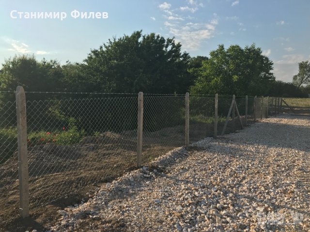 Ограда с Циментови колове и Поцинкована Мрежа, снимка 5 - Дограми - 17320321
