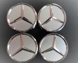 Капачки за джанти Мерцедес 75 мм Сиви/черни, снимка 3