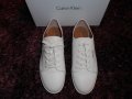 Calvin Klein Women's Imilia Nappa Leather Low-Top Sneakers, White , снимка 4