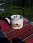Стар емайлиран чайник #4, снимка 1 - Антикварни и старинни предмети - 25578591