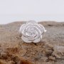 Сребърни обеци роза - 925 сребро BF107, снимка 5