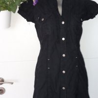 Черна рокля туника С М, снимка 1 - Рокли - 18967248