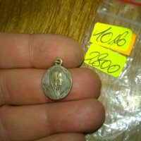 Стар Католически Посребрен Бронзов Медальон -402, снимка 1 - Колекции - 24069549
