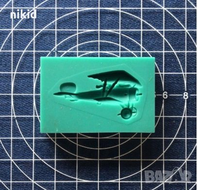 Малък ретро самолет силиконов молд форма декорация торта фондан шоколад и др., снимка 1