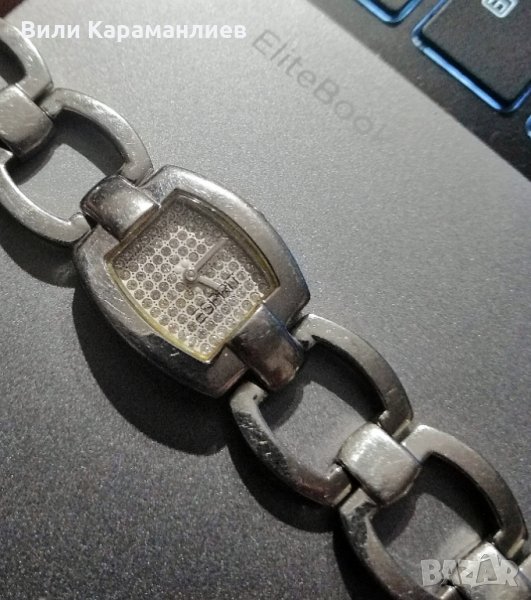 Esprit - Ефектен часовник с камъни сваровски, стомана, снимка 1