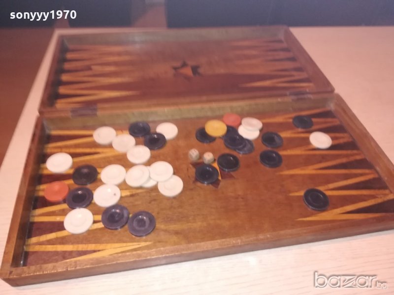 стара табла-50х50см естествен фурнир, снимка 1