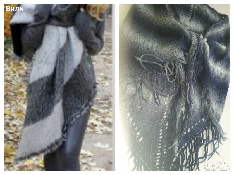 Големи , топли триъгълни шалове, снимка 1