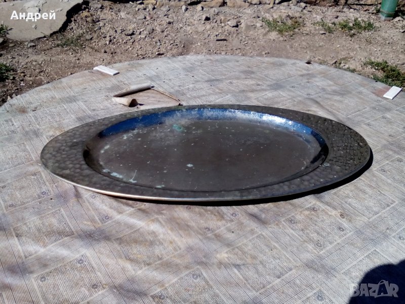 Стар месингов поднос, снимка 1