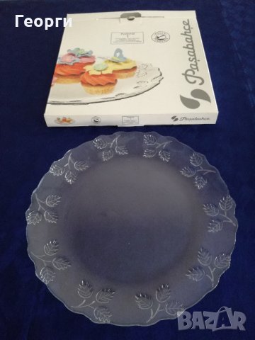 Стъклено плато за торта 