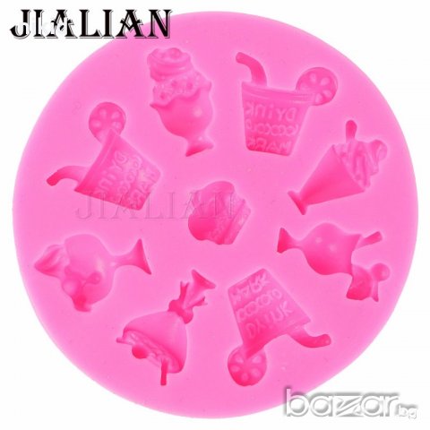 напитка коктейл мелба силиконов молд форма декорация украса фондан мъфини торта 