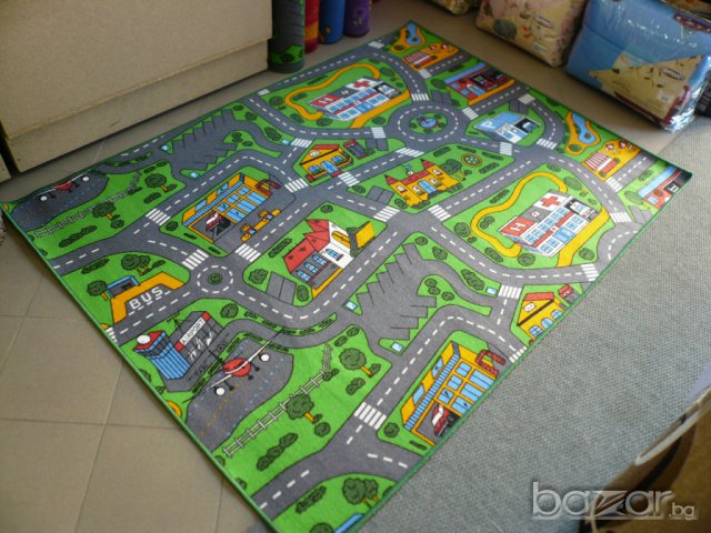 Детски мокетен килим на пътища модел Сити, снимка 4 - Килими - 7394660