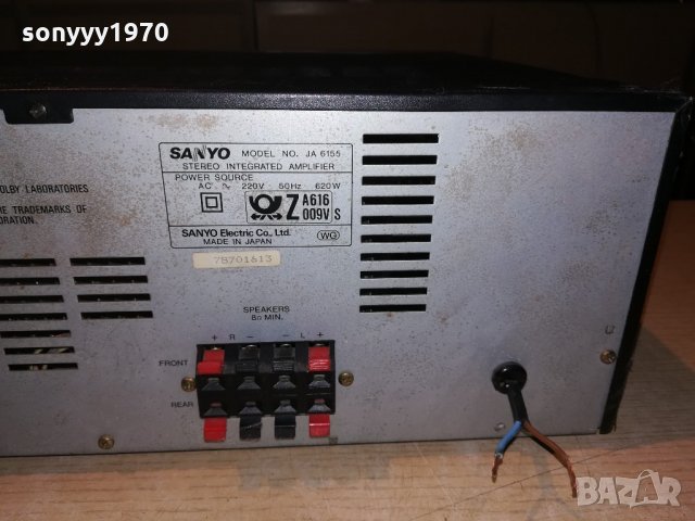 sanyo ja6155 amplifier-made in japan-620w-внос швеицария, снимка 16 - Ресийвъри, усилватели, смесителни пултове - 21646038