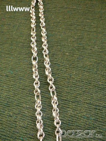 Сребърен ланец., снимка 6 - Колиета, медальони, синджири - 10547248