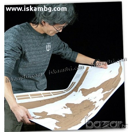 Скреч карта на света - код 1078, снимка 2 - Други - 13596212