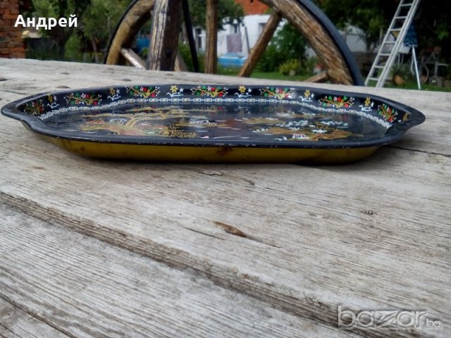 Стар поднос, снимка 6 - Антикварни и старинни предмети - 18708653