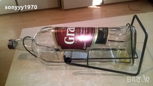 grants-4.5l-голяма бутилка от уиски-празна-55х20х20см, снимка 6 - Други - 24630757