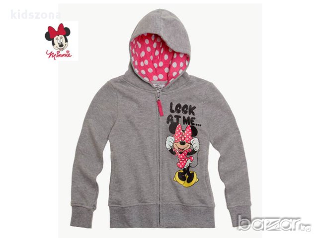 Нова цена! Ватиран суитчър Disney Minnie за 2 г. - модел сив, снимка 1 - Бебешки блузки - 7919350