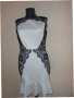 Бяло - черна рокля с дантела , снимка 6