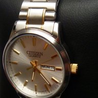 Нов ръчен часовник Цитизен, златни елементи, Citizen Watch BF0614-90A, еластична верижка, снимка 1 - Мъжки - 9068336