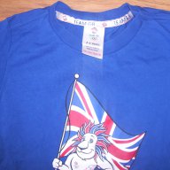 сини детски тениски с лъвче на адидас-размер-98-104 , снимка 3 - Детски тениски и потници - 7485826