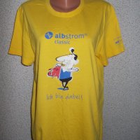 Жълта тениска с щампа L, XL размер, снимка 1 - Тениски - 22068107