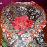  desigual оригинална ефирна блуза тип туника  , снимка 3 - Туники - 21165448