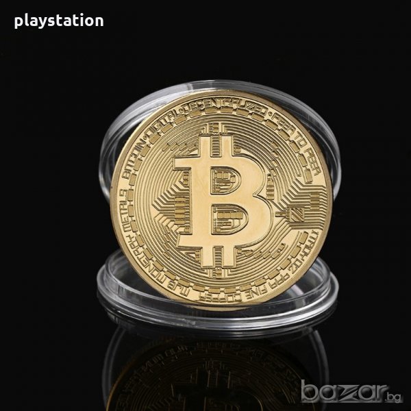 Bitcoin Биткойн колекционерска позлатена монета Промоция, снимка 1