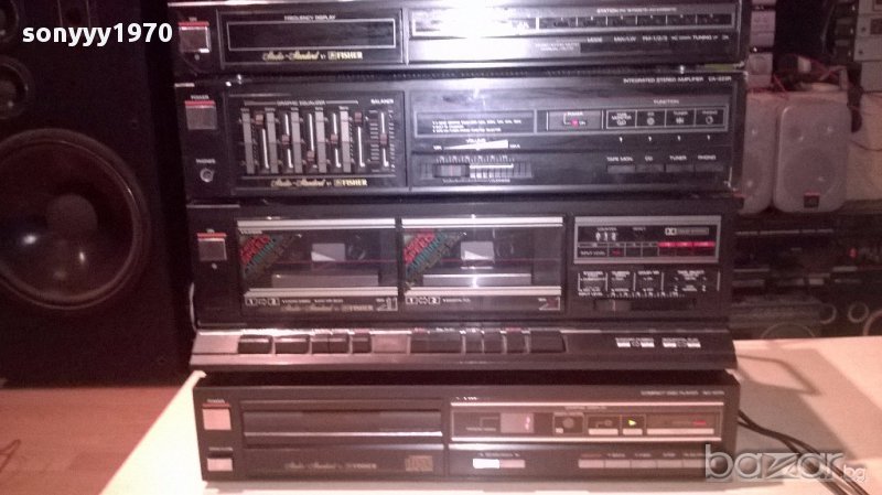 Fisher deck+tuner+amplifier-made in japan-внос швеицария, снимка 1