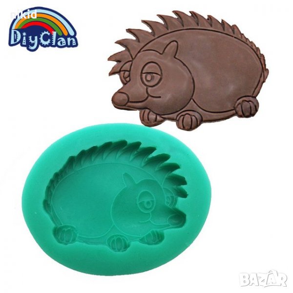 Ежко Бежко Таралеж силиконов молд форма декор торта сладки фондан и др. украса, снимка 1